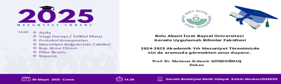 2025 Eğitim-Öğretim Yılı Mezuniyet Töreni